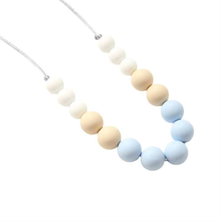 silicone bead teething necklace